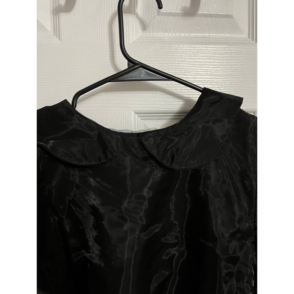 Night out Black sexy long sleeve top size S - Picture 3 of 6